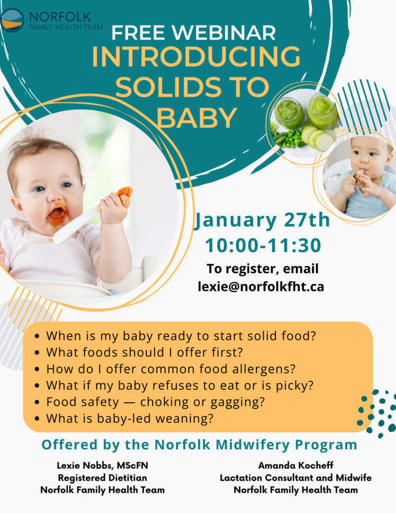 Introducing Solids Scotland Webinar: Introducing Solids to Baby - Norfolk Family Health Team